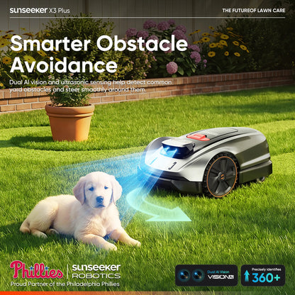 X3 plus Wireless AI Robot Lawn Mower | 0.3 Acre